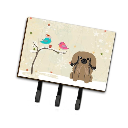 Carolines Treasures Christmas Presents Between Friends Pekingnese Tan Leash or Key Holder BB2574TH68